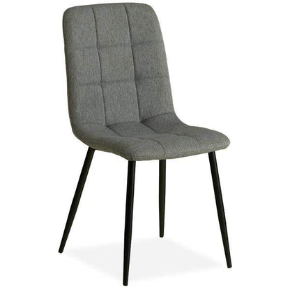 2er Set Grau Esszimmerstühle Küchenstühle Polsterstühle Modern - Palo24