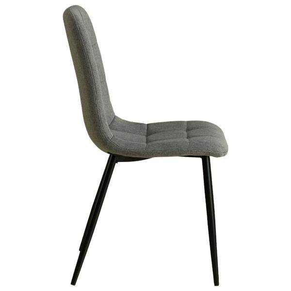 2er Set Grau Esszimmerstühle Küchenstühle Polsterstühle Modern - Palo24
