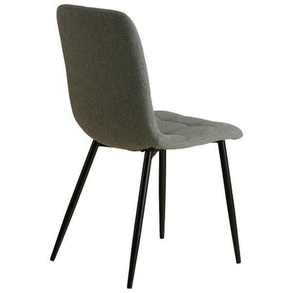 2er Set Grau Esszimmerstühle Küchenstühle Polsterstühle Modern - Palo24