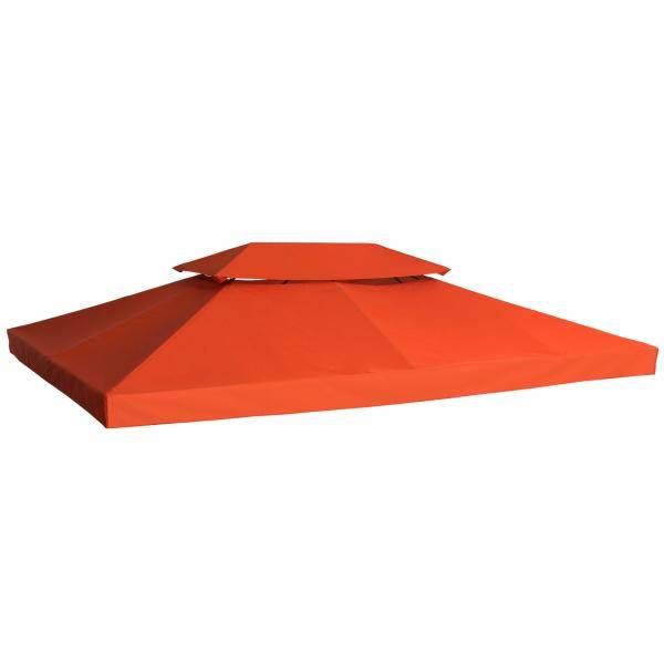 Ersatzdach Pavillondach für Metallpavillon Polyester 3x4m Rostrot - Palo24