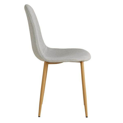 2er Set Grau Esszimmerstühle Küchenstühle Polsterstühle Modern - Palo24