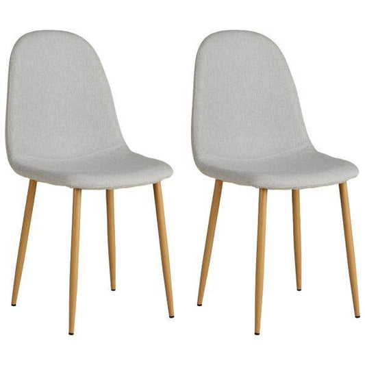 2er Set Grau Esszimmerstühle Küchenstühle Polsterstühle Modern - Palo24