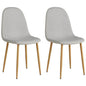 2er Set Grau Esszimmerstühle Küchenstühle Polsterstühle Modern - Palo24