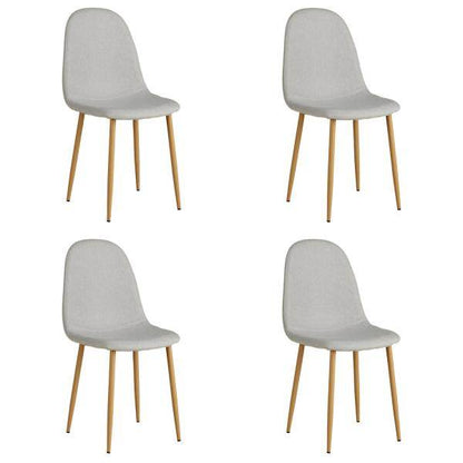 4er Set Grau Esszimmerstühle Küchenstühle Polsterstühle Modern - Palo24