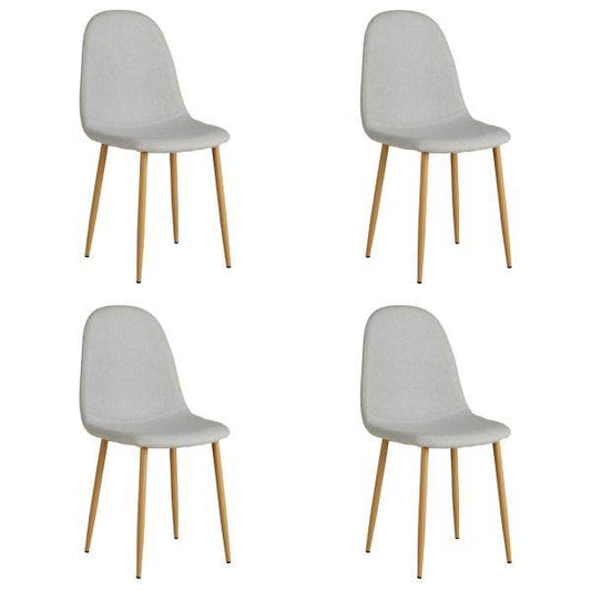 4er Set Grau Esszimmerstühle Küchenstühle Polsterstühle Modern - Palo24