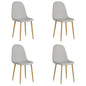 4er Set Grau Esszimmerstühle Küchenstühle Polsterstühle Modern - Palo24