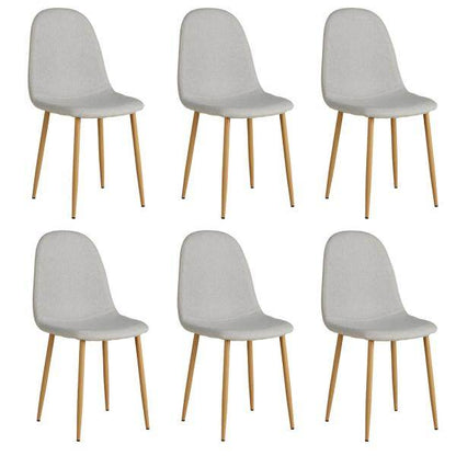 6er Set Grau Stühle Esszimmerstühle Küchenstühle Polsterstühle Modern - Palo24