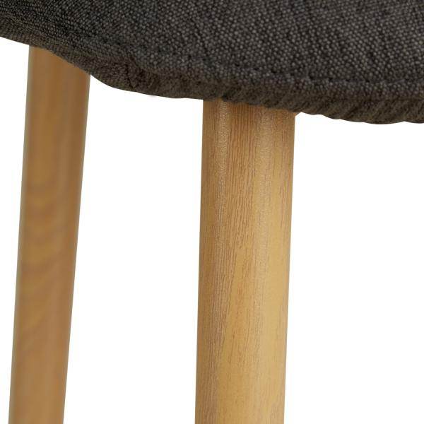 2er Set Anthrazit Esszimmerstühle Küchenstühle Polsterstühle Modern - Palo24