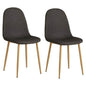 2er Set Anthrazit Esszimmerstühle Küchenstühle Polsterstühle Modern - Palo24