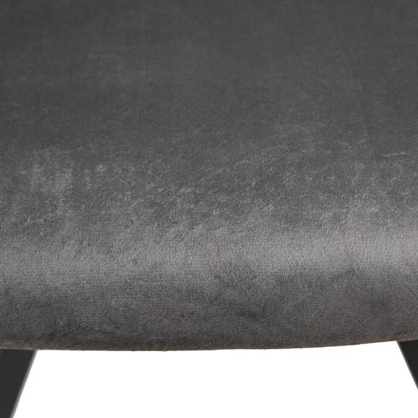 Polsterstuhl Samt Grau Modern Esszimmerstuhl Polstersessel Armlehnenstuhl - Palo24