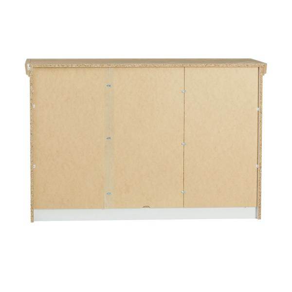 Kommode Sideboard Holz Eiche Weiss Massiv Highboard Anrichte - Palo24