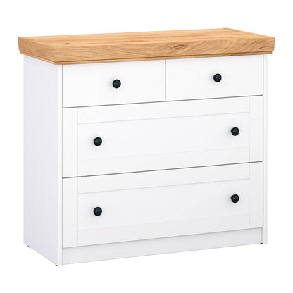 Kommode Sideboard Holz Eiche Weiss Massiv Schrank Highboard Anrichte - Palo24