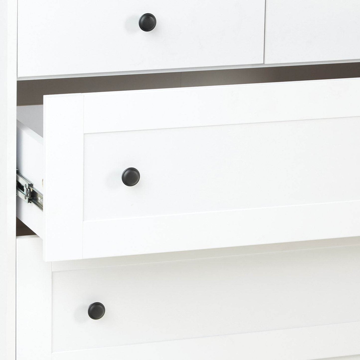 Kommode Sideboard Holz Eiche Weiss Massiv Schrank Highboard Anrichte - Palo24