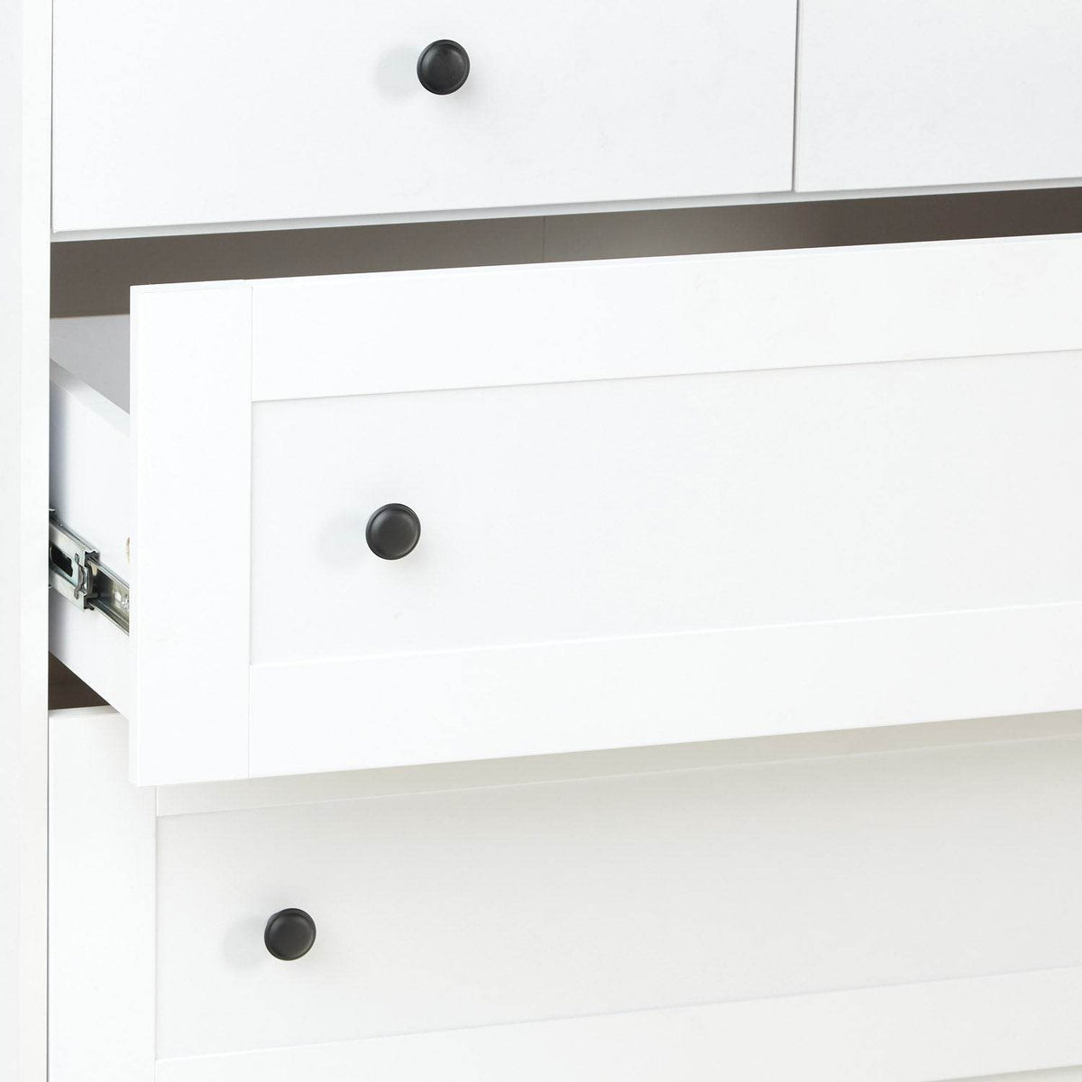 Kommode Sideboard Holz Eiche Weiss Massiv Schrank Highboard Anrichte - Palo24