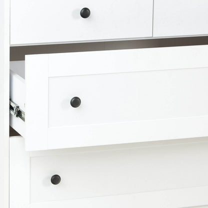 Kommode Sideboard Holz Eiche Weiss Massiv Schrank Highboard Anrichte - Palo24