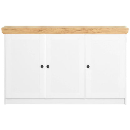 Kommode Sideboard Holz Eiche Weiss Massiv Schrank Highboard Anrichte - Palo24