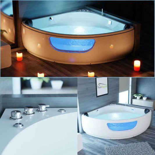Eckwhirlpool Badewanne PAROS 135x135 - Palo24