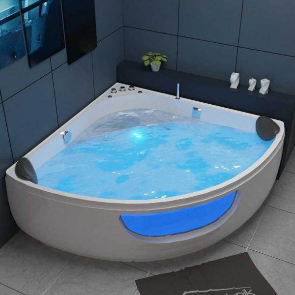 Eckwhirlpool Badewanne PAROS 135x135 - Palo24
