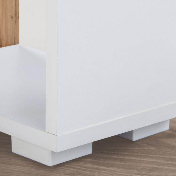 Standregal Wandregal 7 Fächer Bücherregal 4 Varianten Eiche Weiss Holz Massiv - Palo24