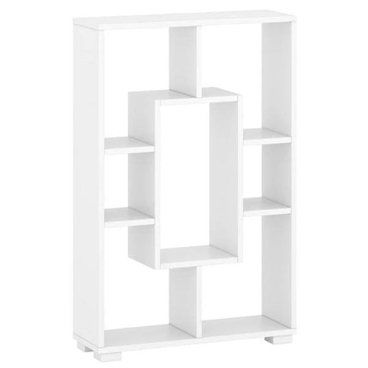 Standregal Wandregal 7 Fächer Bücherregal 4 Varianten Weiss Holz Massiv - Palo24