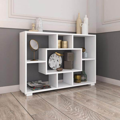 Standregal Wandregal 7 Fächer Bücherregal 4 Varianten Weiss Holz Massiv - Palo24