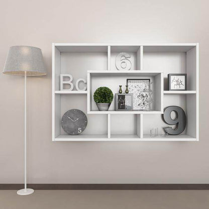 Standregal Wandregal 7 Fächer Bücherregal 4 Varianten Weiss Holz Massiv - Palo24