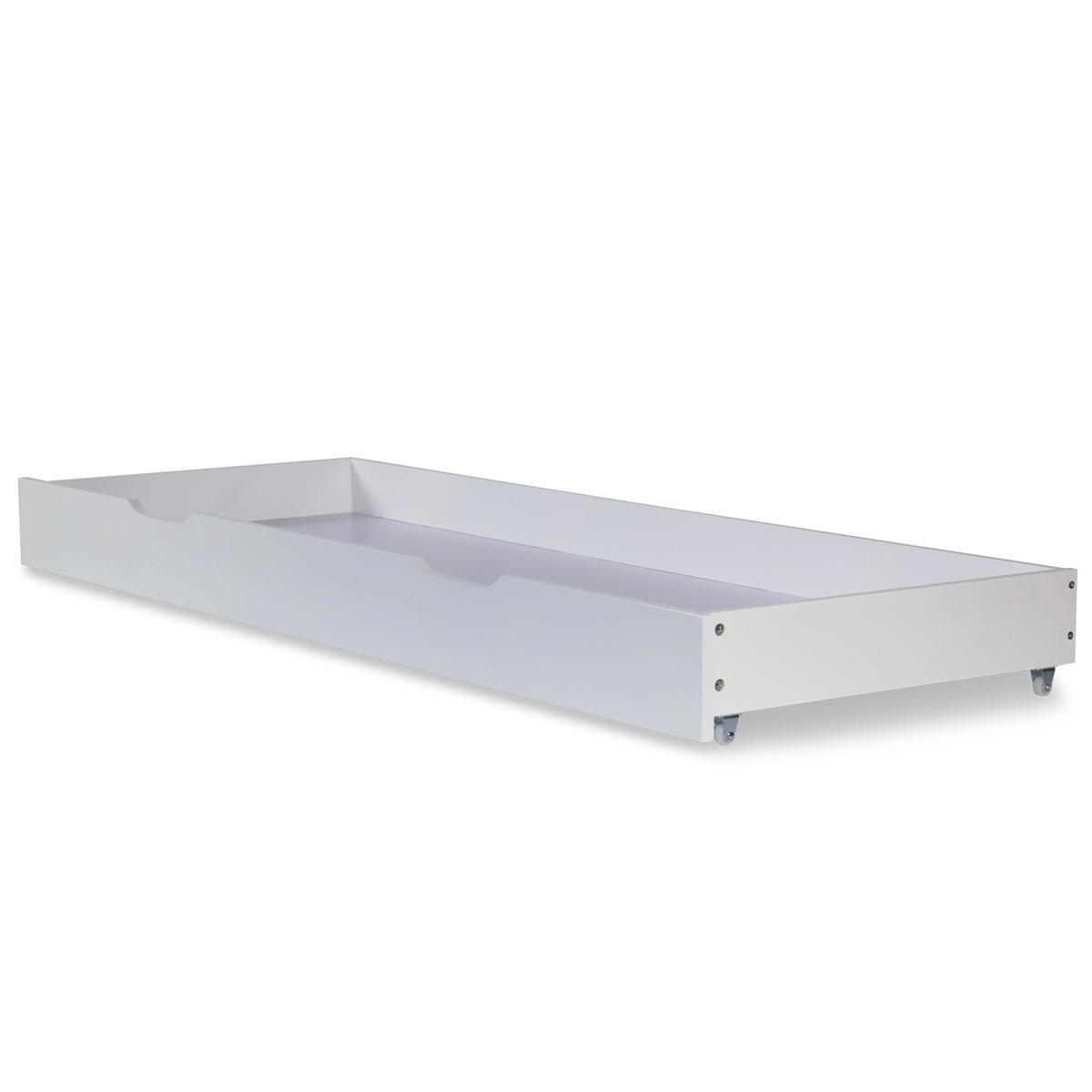 Holzbett 140x200 cm Weiss | Doppelbett mit Bettkasten | mit Lattenrost | massiv | Kind Jugend Gast