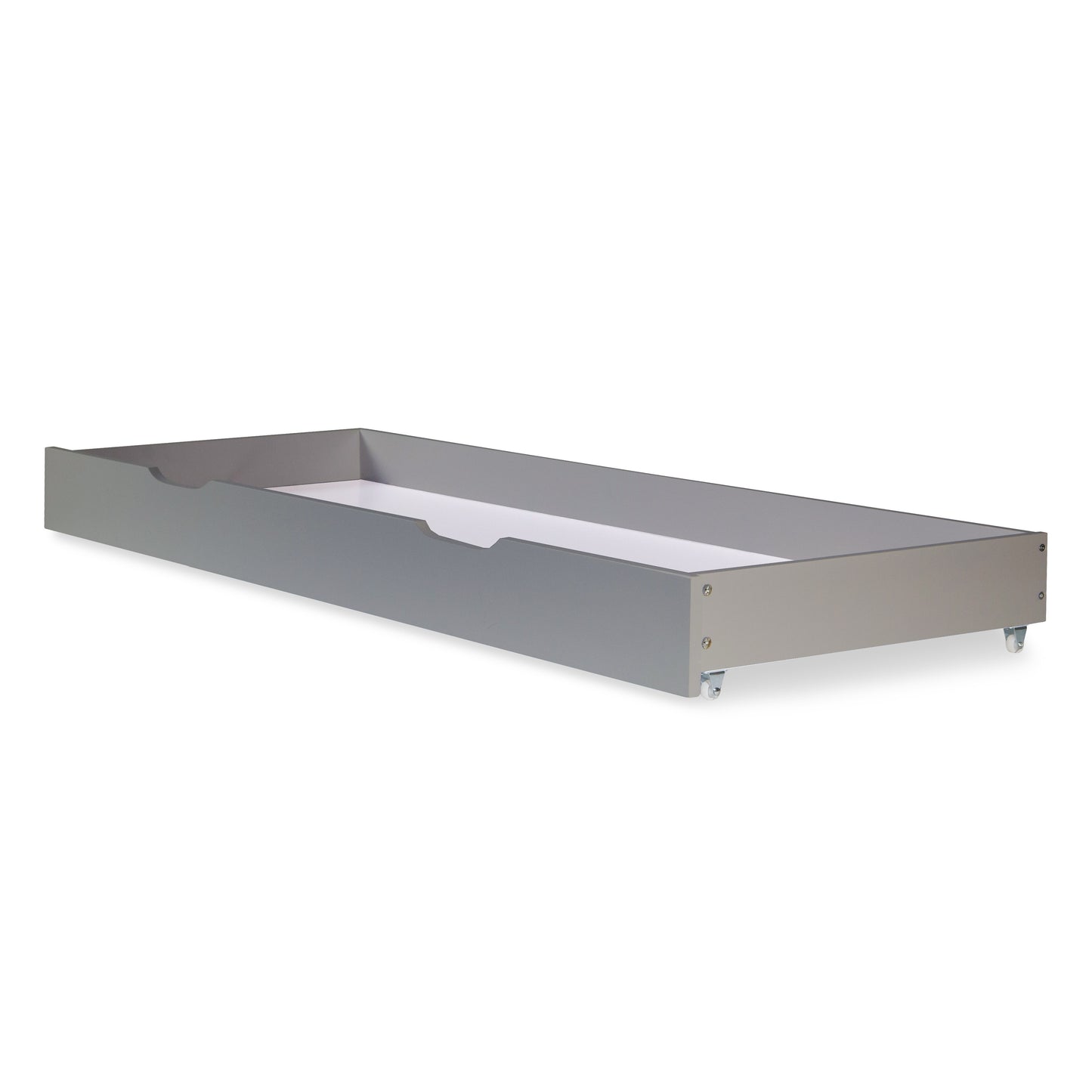 Holzbett 140x200 cm Grau | Doppelbett mit Bettkasten | mit Lattenrost | massiv | Kind Jugend Gast