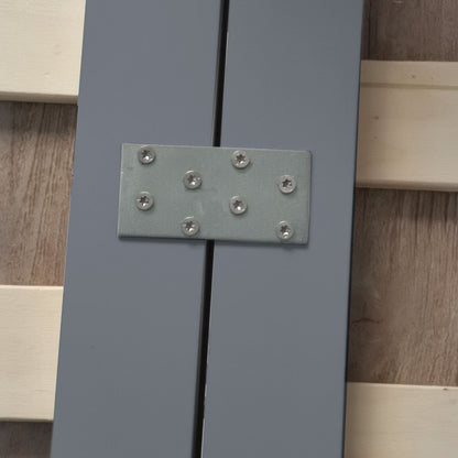 Familienbett 270x200 cm Grau | Maxi Palettenbett XXL | mit Lattenrost | Holz | auch einzeln stellbar