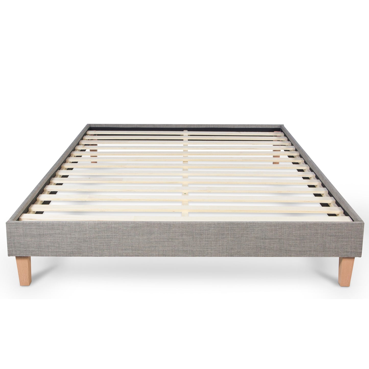 Polsterbett 120x200 cm Grau | Futonbett | mit Lattenrost | mit Matratze