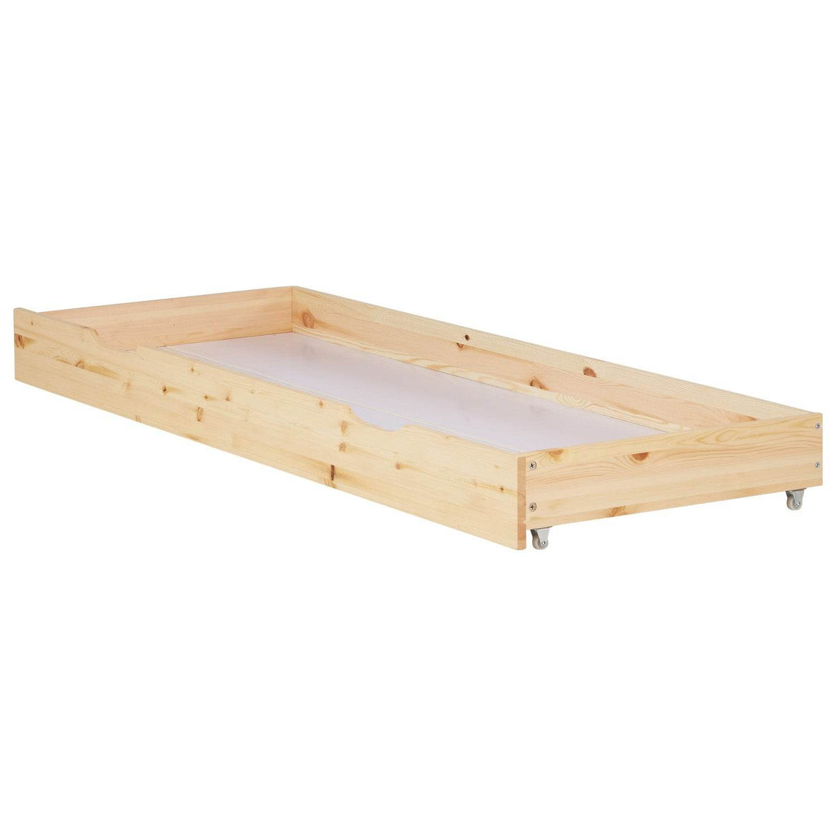 Holzbett mit Bettkasten 90x200 Futonbett Natur Kiefer Massivholz - Palo24