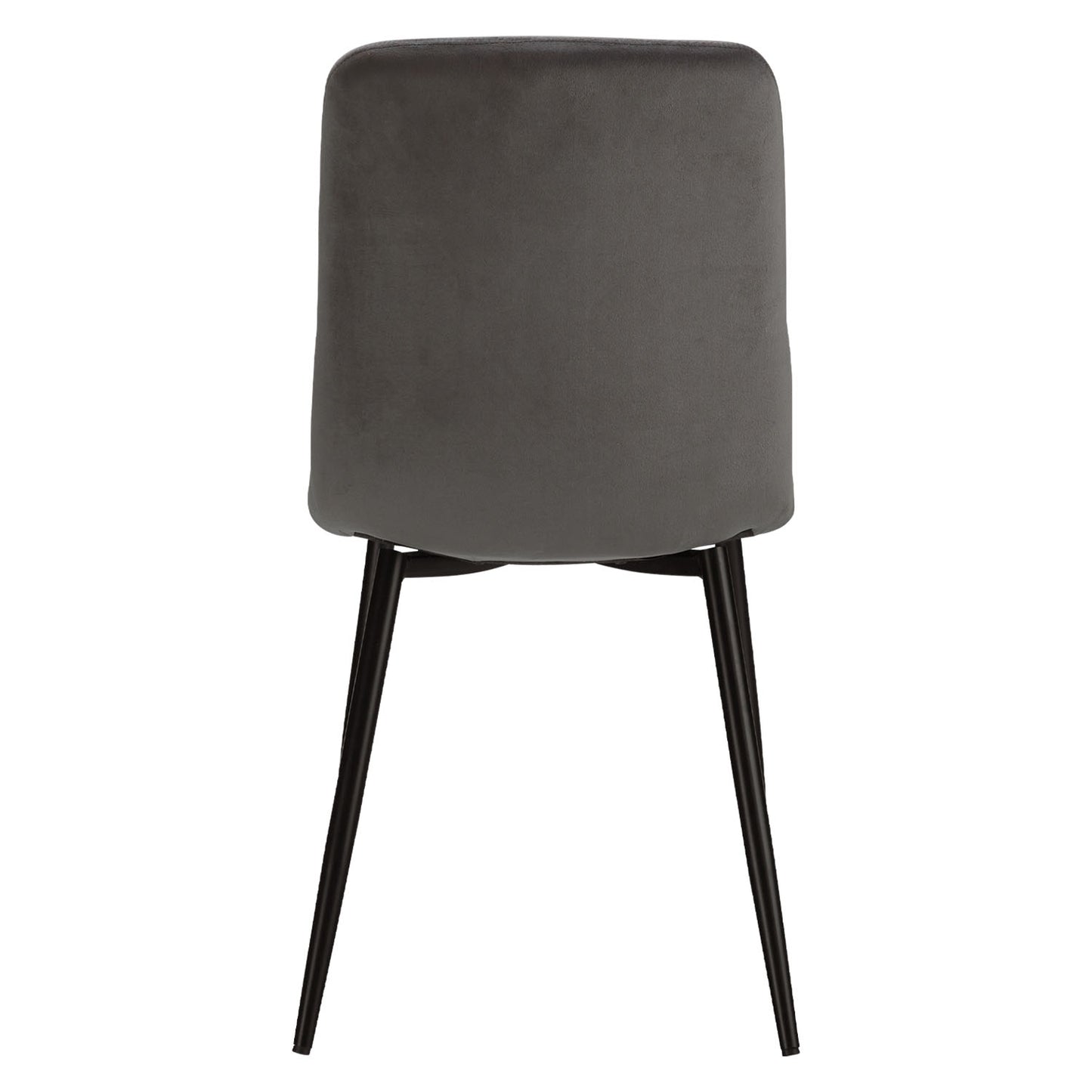 Polsterstuhl Samt Grau | 2er Set | ohne Armlehnen | Küche Esszimmer Büro