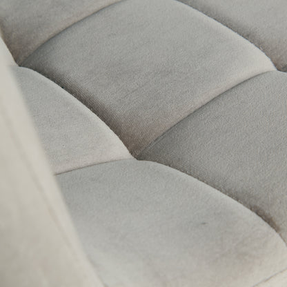 Polsterstuhl Samt Creme | 2er Set | goldene Beine | Küche Esszimmer Büro