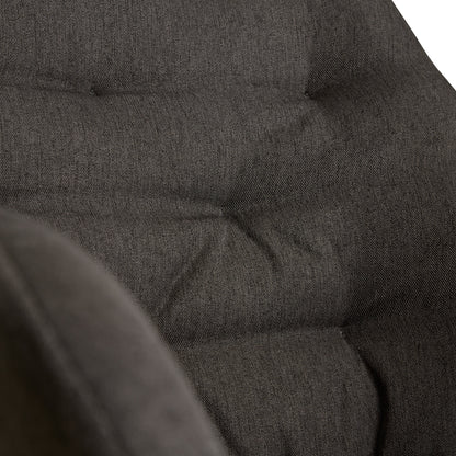 Polsterstuhl Leinen Anthrazit | 4er Set | mit Armlehnen | Küche Esszimmer Büro