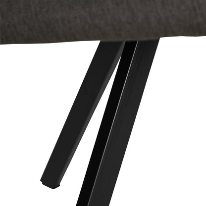 Polsterstuhl Leinen Anthrazit | 6er Set | mit Armlehnen | Küche Esszimmer Büro