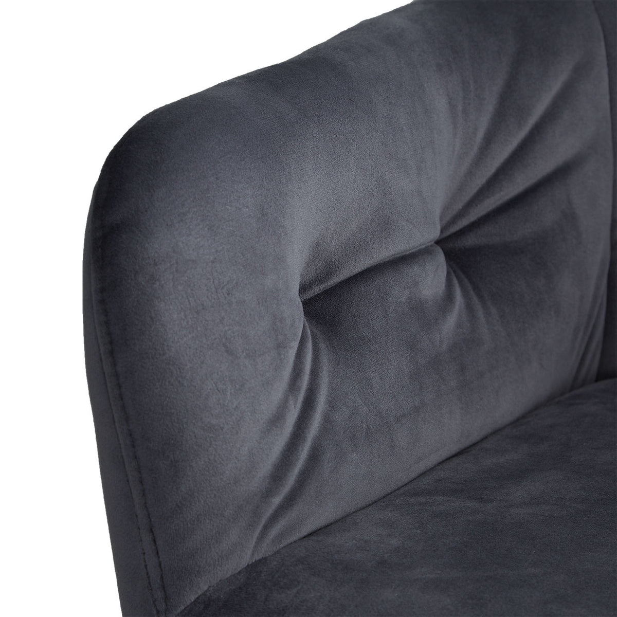 Polsterstuhl Samt Grau | 6er Set | drehbar | mit Armlehnen | Küche Esszimmer Büro