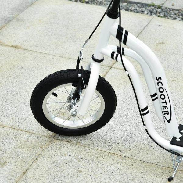 Tretroller Scooter Cityroller verstellbar Aluminium Weiss - Palo24