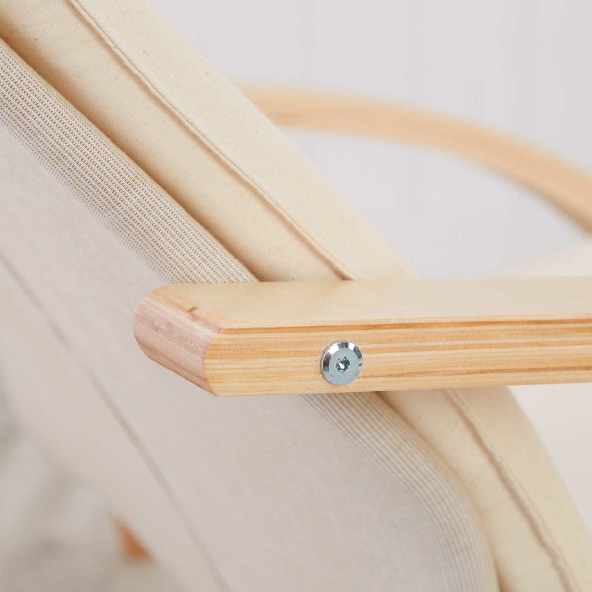 Relaxsessel Natur | ohne Fußstütze | Holz Natur | Schwingsessel Schaukelstuhl