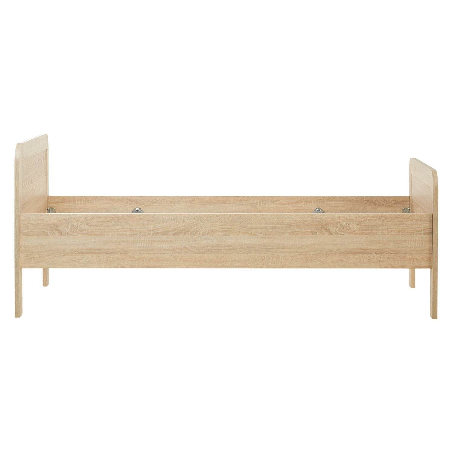Holzbett 90x200 cm Höhenverstellbar Natur Eiche - Palo24