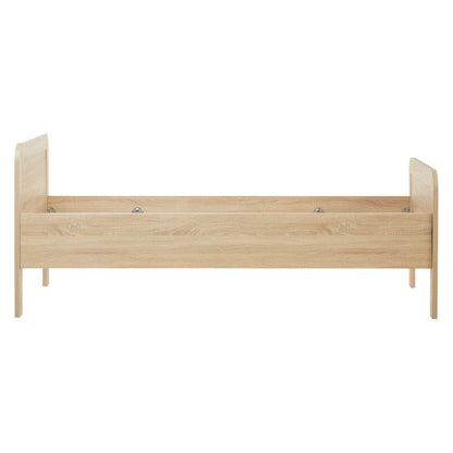 Holzbett 90x200 cm Höhenverstellbar Natur Eiche - Palo24