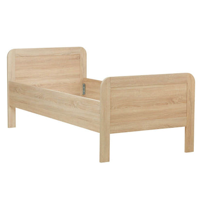 Holzbett 90x200 cm Höhenverstellbar Natur Eiche - Palo24
