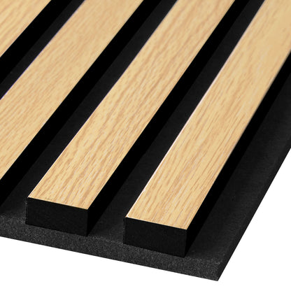Akustikpaneele Wandpaneele 60 x 120 cm Natur Eiche Holz 3D Leisten - Palo24
