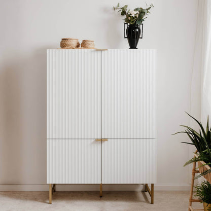 Highboard Anrichte Weiss Holz - Palo24