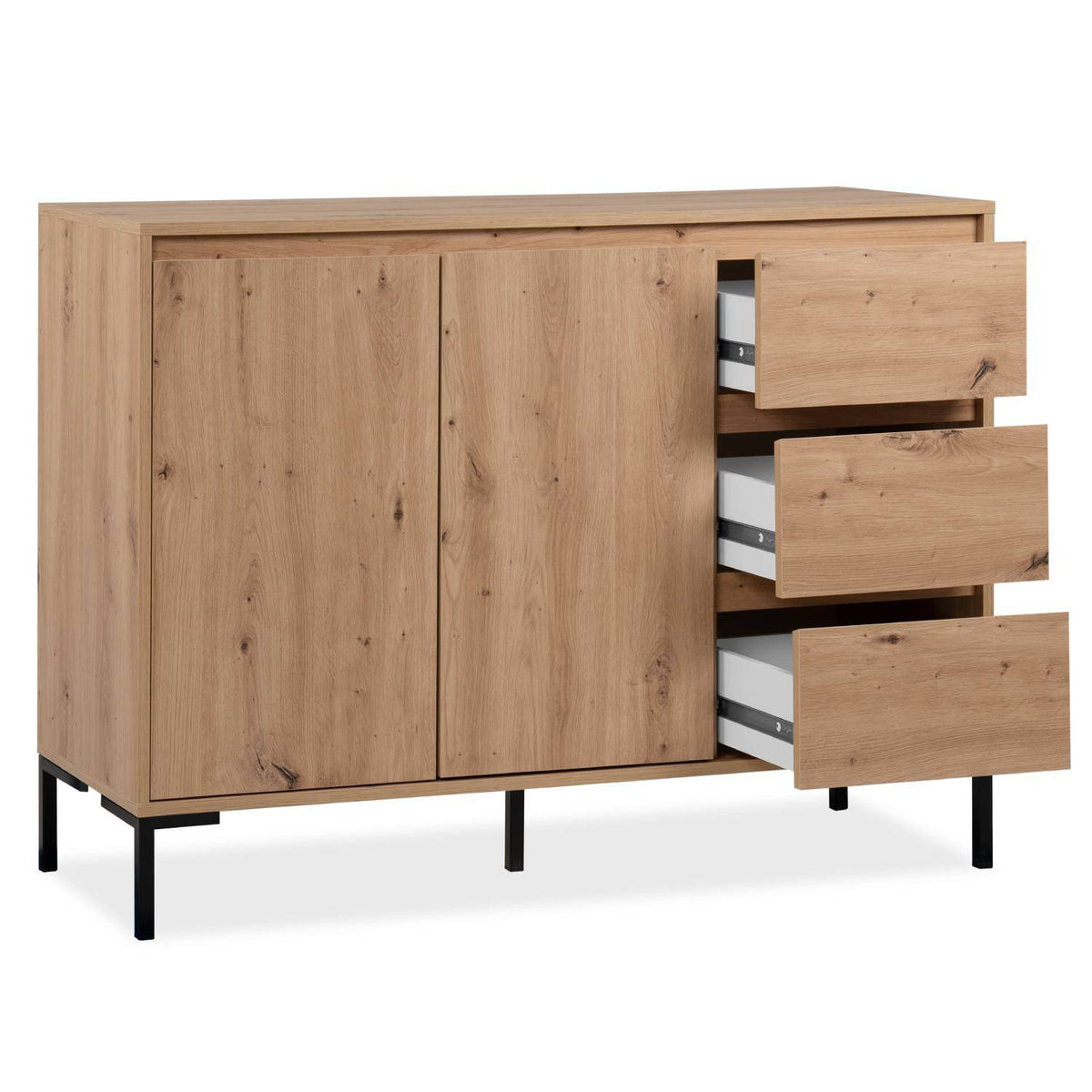 Kommode Sideboard Holz Eiche Anrichte Industrial Look - Palo24