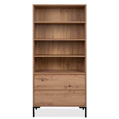 Wohnwand Schrankwand Anbauwand 3 tlg. Modern Eiche Holz Industrial Style - Palo24