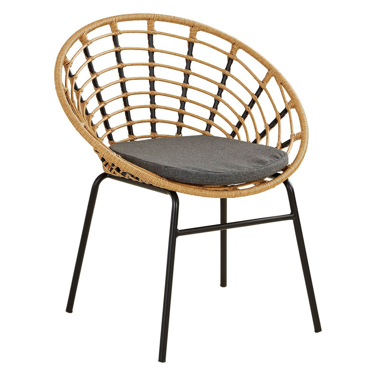 Set Balkonmöbel Poly Rattan Natur Garten Lounge Set 2 Rattanmöbel - Palo24