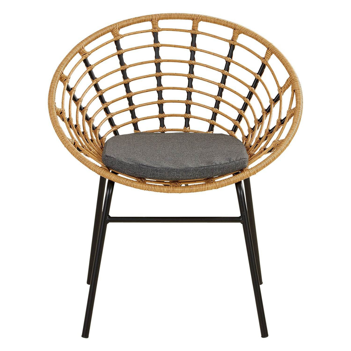 Set Balkonmöbel Poly Rattan Natur Garten Lounge Set 2 Rattanmöbel - Palo24