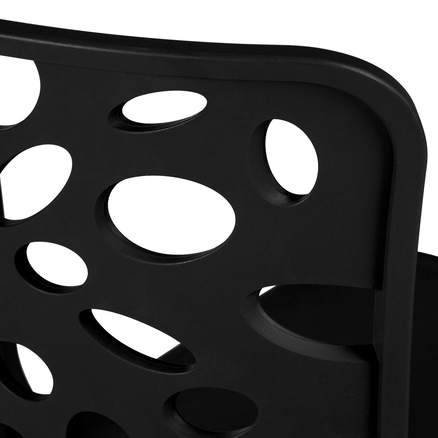 Gartenstuhl 4er Set Modern Schwarz Kunststoff Stapelstühle