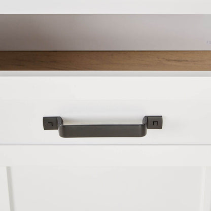 Vitrine Highboard Weiss Eiche - Palo24