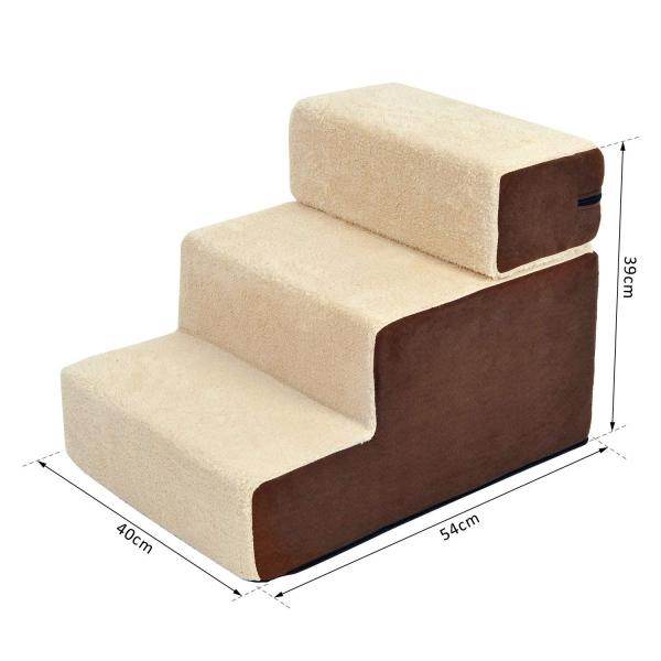 Haustiertreppe | Einstiegshilfe | 54 x 40 x 39cm | Beige - Palo24